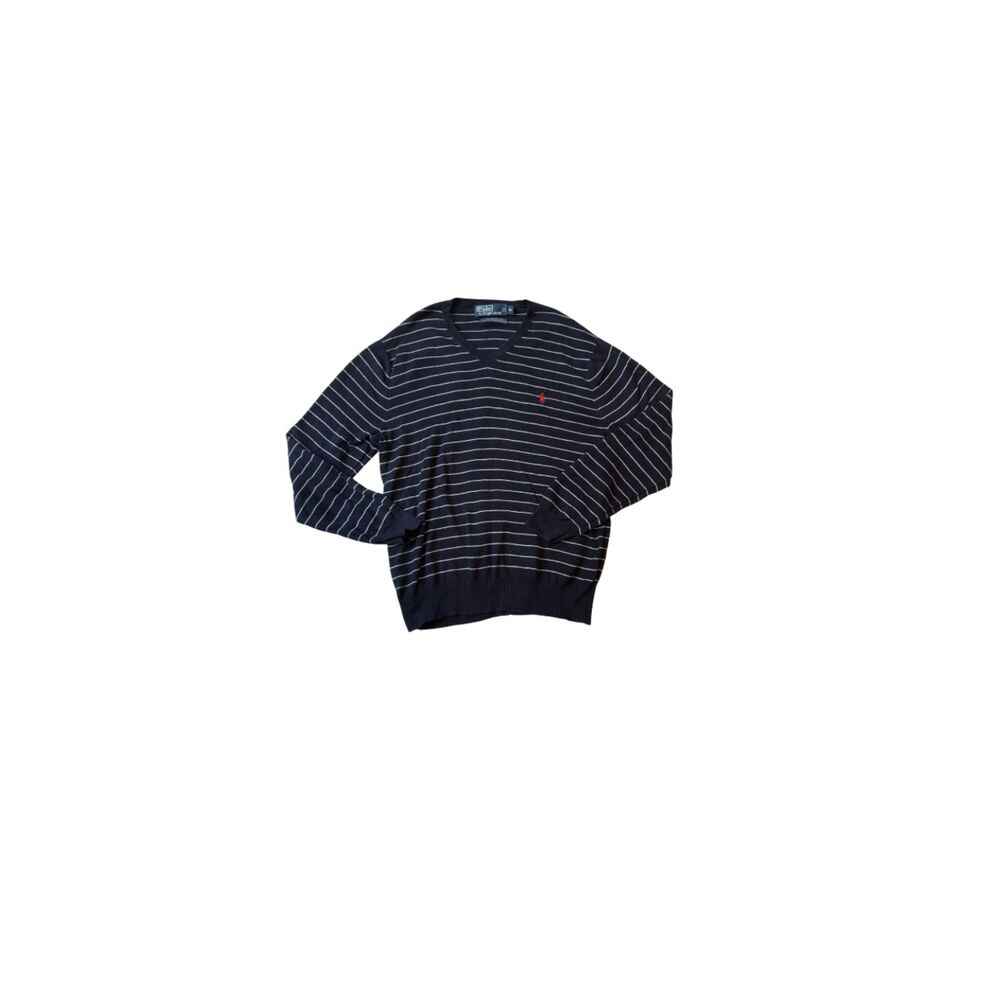 vintage Polo by Ralph Lauren men's V-neck sweater premium 100% Pima cotton